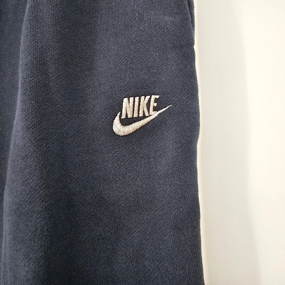 Nike Sportswear Fleece Sweatpants Joggers Large Black Embroidered Y2K Comfy